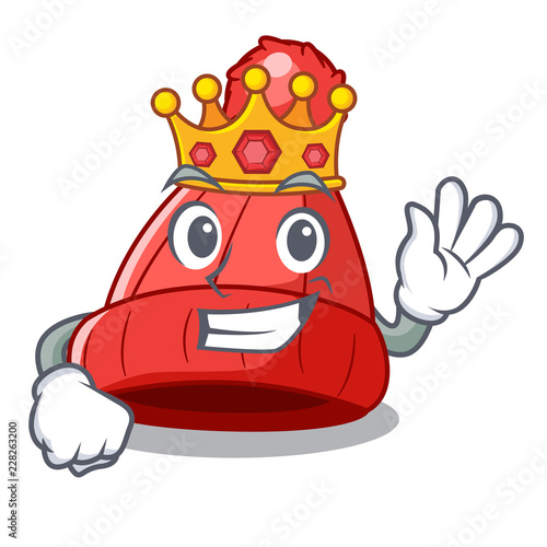 King beanie hat isolated on the mascot