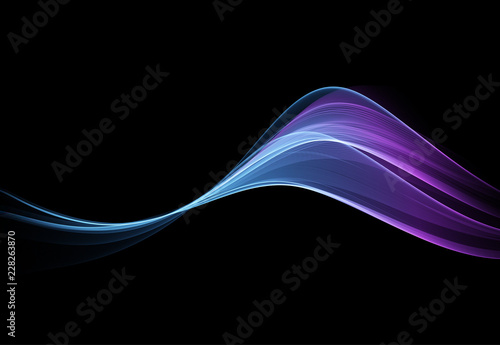 Vector Abstract shiny color blue wave design element