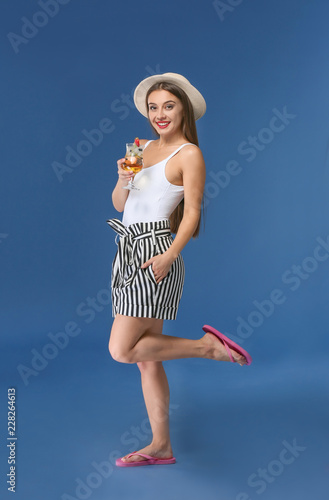Beautiful woman with tasty ...