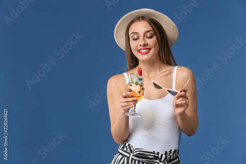 Beautiful woman with tasty ...