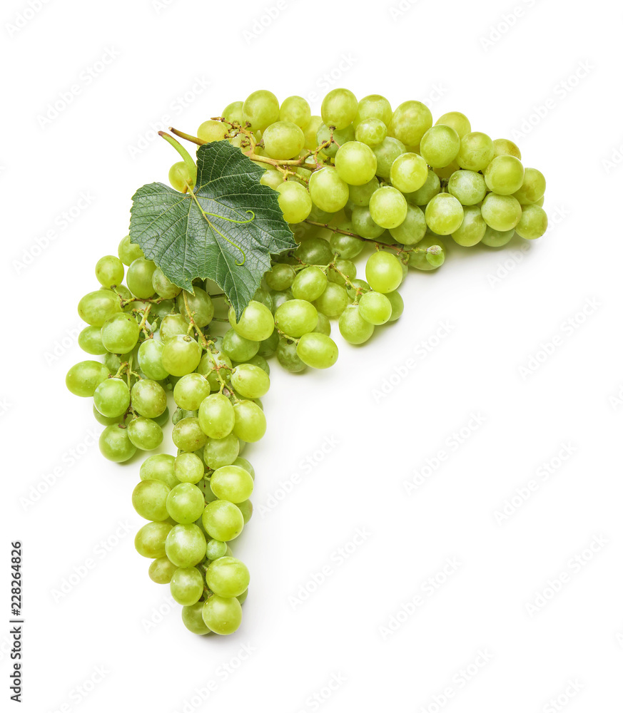 Ripe sweet grapes on white background Ripe sweet grapes on white background
