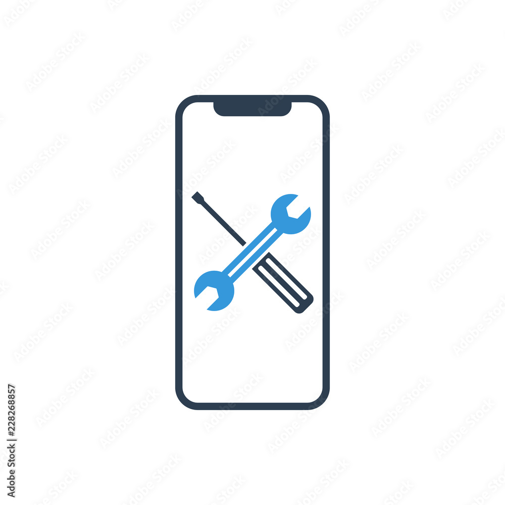 phone mobile repair logo. smartphone and tools. Service electronic technic. phone mobile repair logo. smartphone and tools. Service electronic technic.