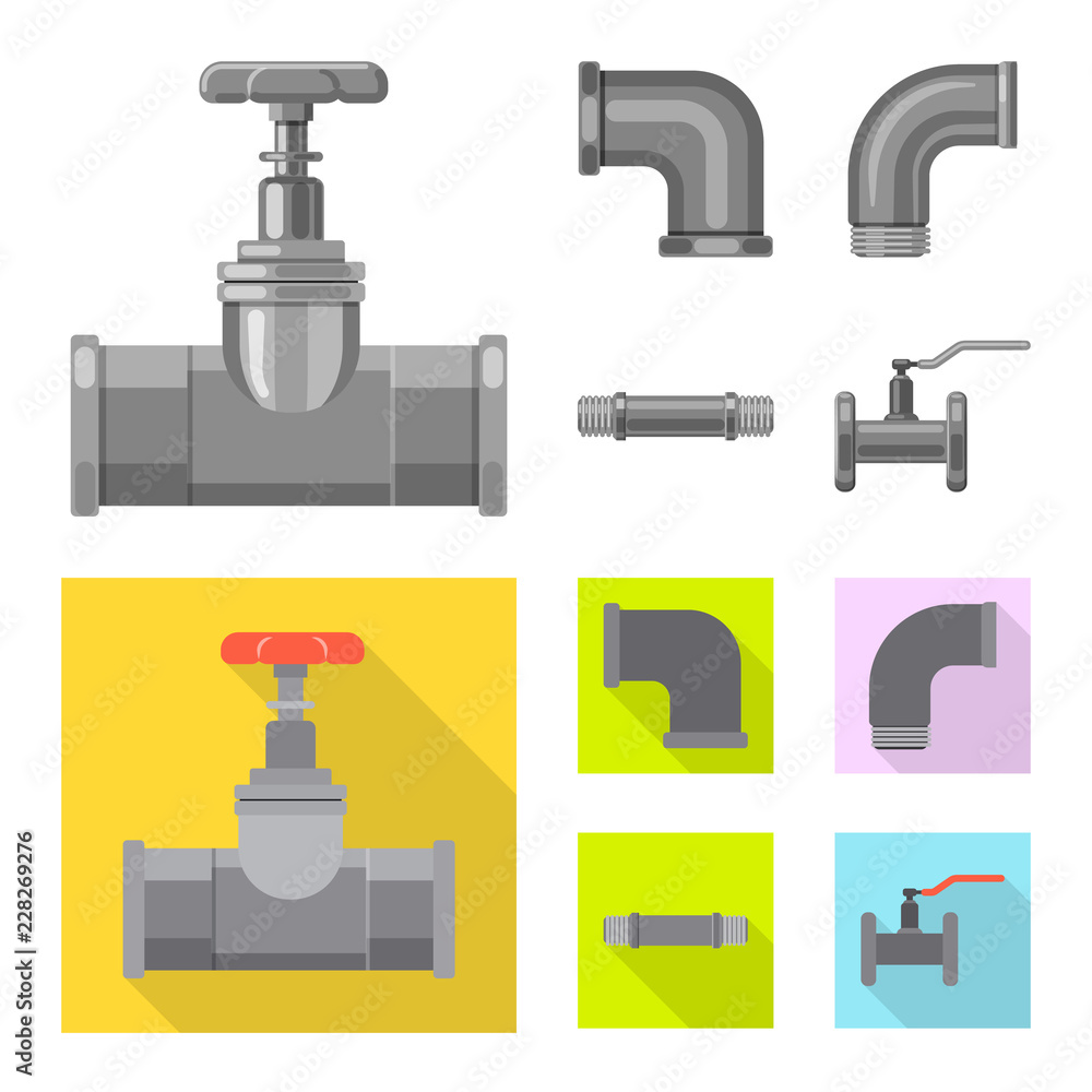 Vector design of pipe and tube logo. Collection of pipe and pipeline stock symbol for web. Vector design of pipe and tube logo. Collection of pipe and pipeline stock symbol for web.