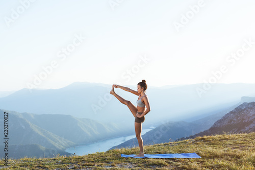Girl practicing ashtanga out in the nature