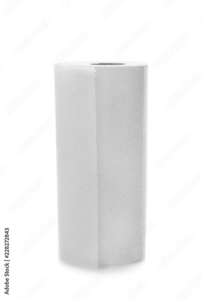 Roll of paper towels on white background Roll of paper towels on white background