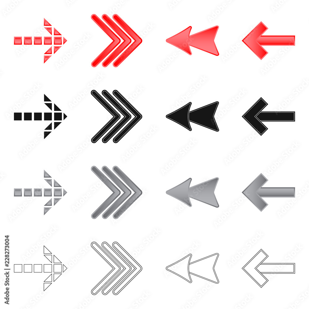 Vector design of element and arrow symbol. Set of element and direction vector icon for stock. Vector design of element and arrow symbol. Set of element and direction vector icon for stock.