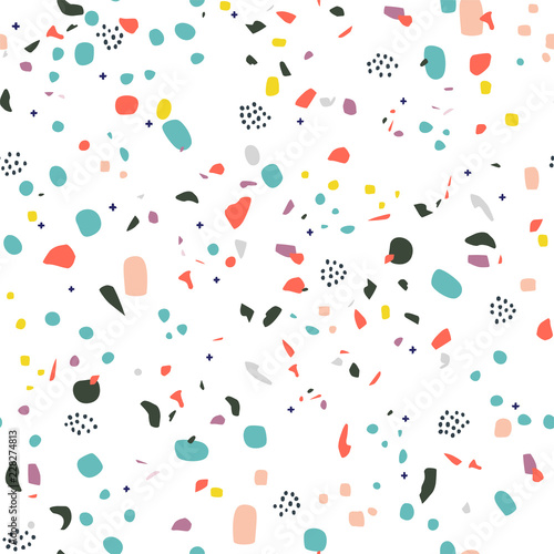 seamless pattern with abstract forms ornament