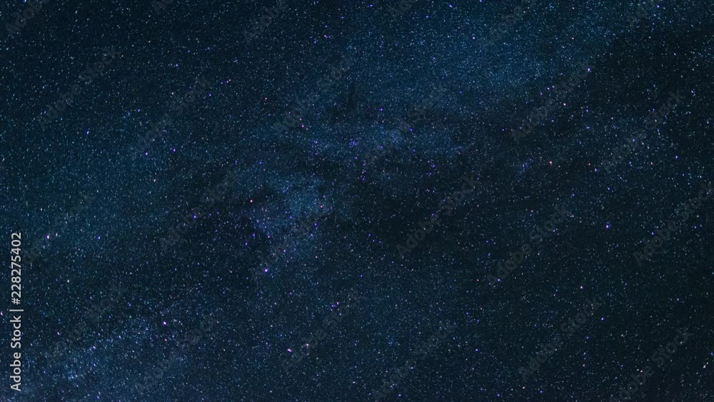 The Milky Way Moving Across the Night Sky, Stars Time Lapse