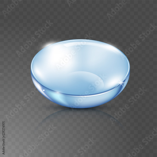 Vector realistic eye contact lens isolated on the transparent background