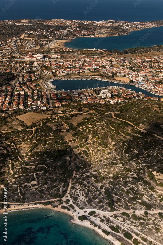 Aerial view of Dalyan.