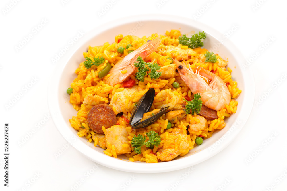 paella with seafood