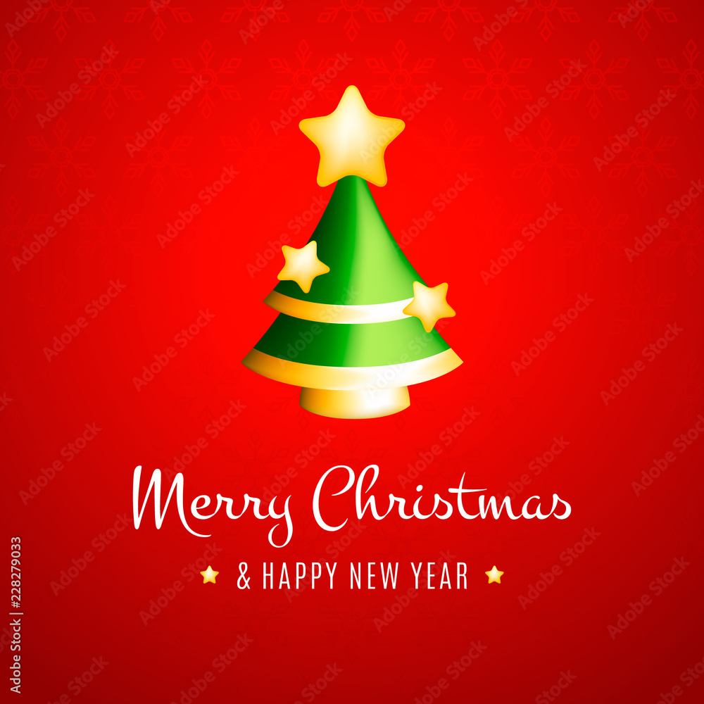 Christmas and New Year Background . Isolated Vector Elements