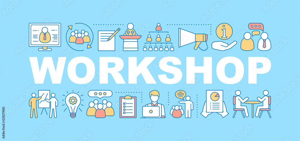 Business workshop word concepts banner Business workshop word concepts banner