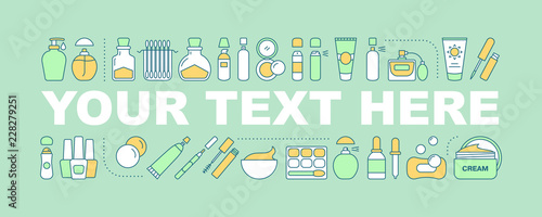 Care products word concepts banner