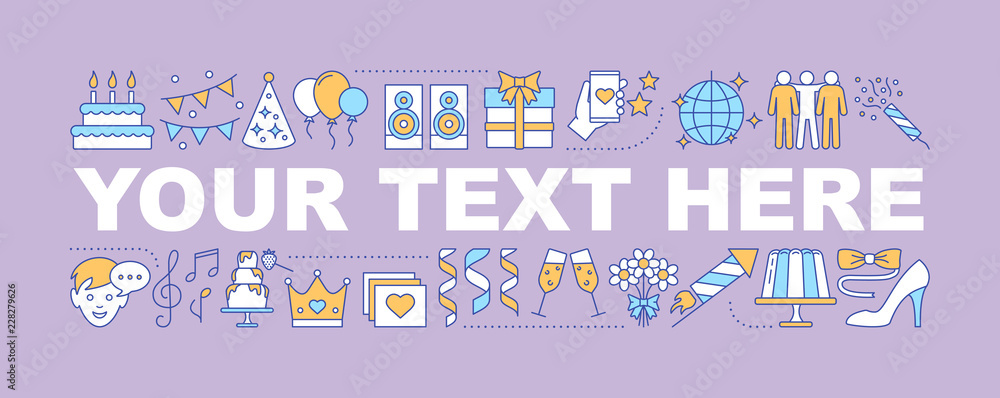 Birthday party word concepts banner Birthday party word concepts banner
