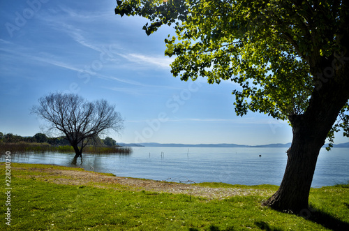 Lake Trasimeno is located in the green heart of Umbria, Italy