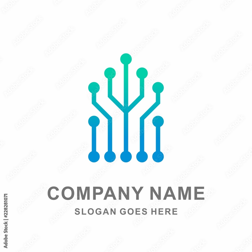 Tree Grow Arrow Dots Digital Link Connection Technology Computer Business Company Stock Vector Logo Design Template Tree Grow Arrow Dots Digital Link Connection Technology Computer Business Company Stock Vector Logo Design Template