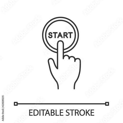 Start button click linear icon