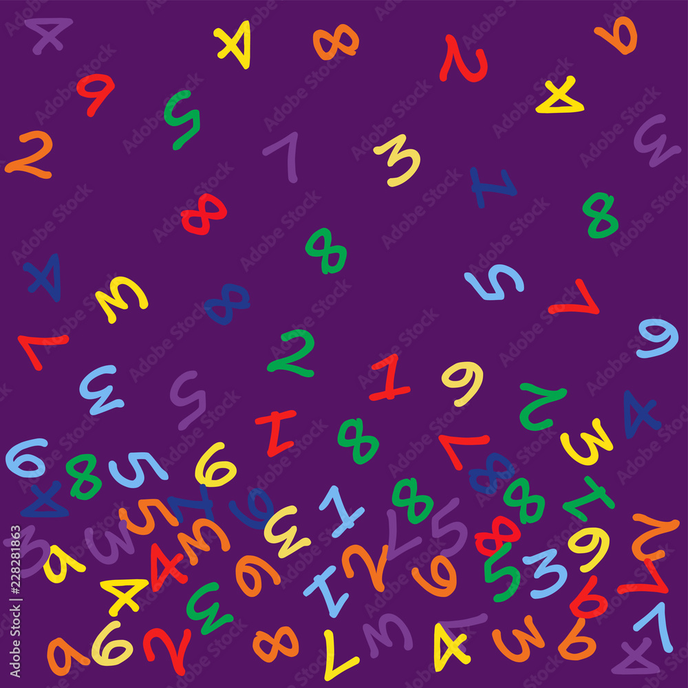 Vector background from numbers. Back to school. Vector illustration. Vector background from numbers. Back to school. Vector illustration.