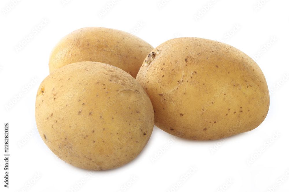 heap of fresh potato isolated on white background heap of fresh potato isolated on white background