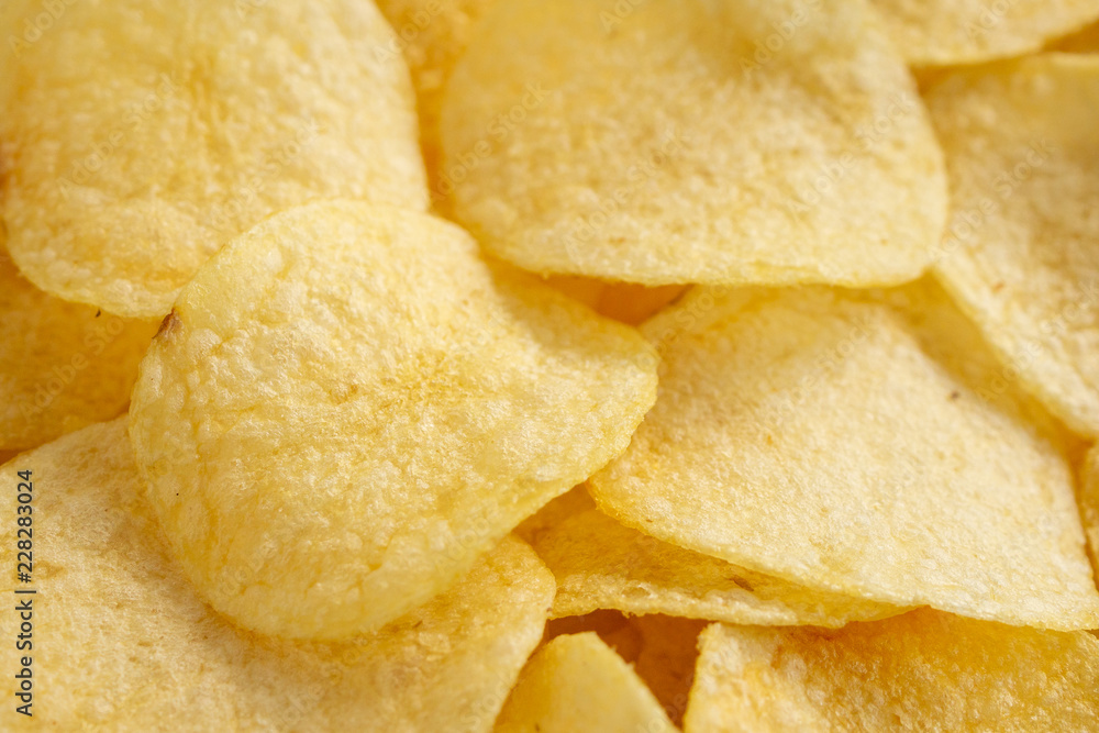 crispy potato chips snack texture background top view crispy potato chips snack texture background top view
