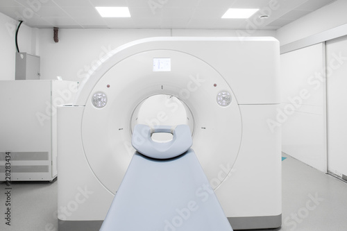 CT (Computed tomography) scanner in hospital laboratory.