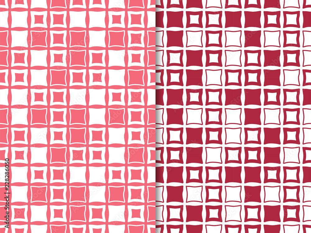 Fototapeta premium Geometric seamless pattern. Square with uneven edges