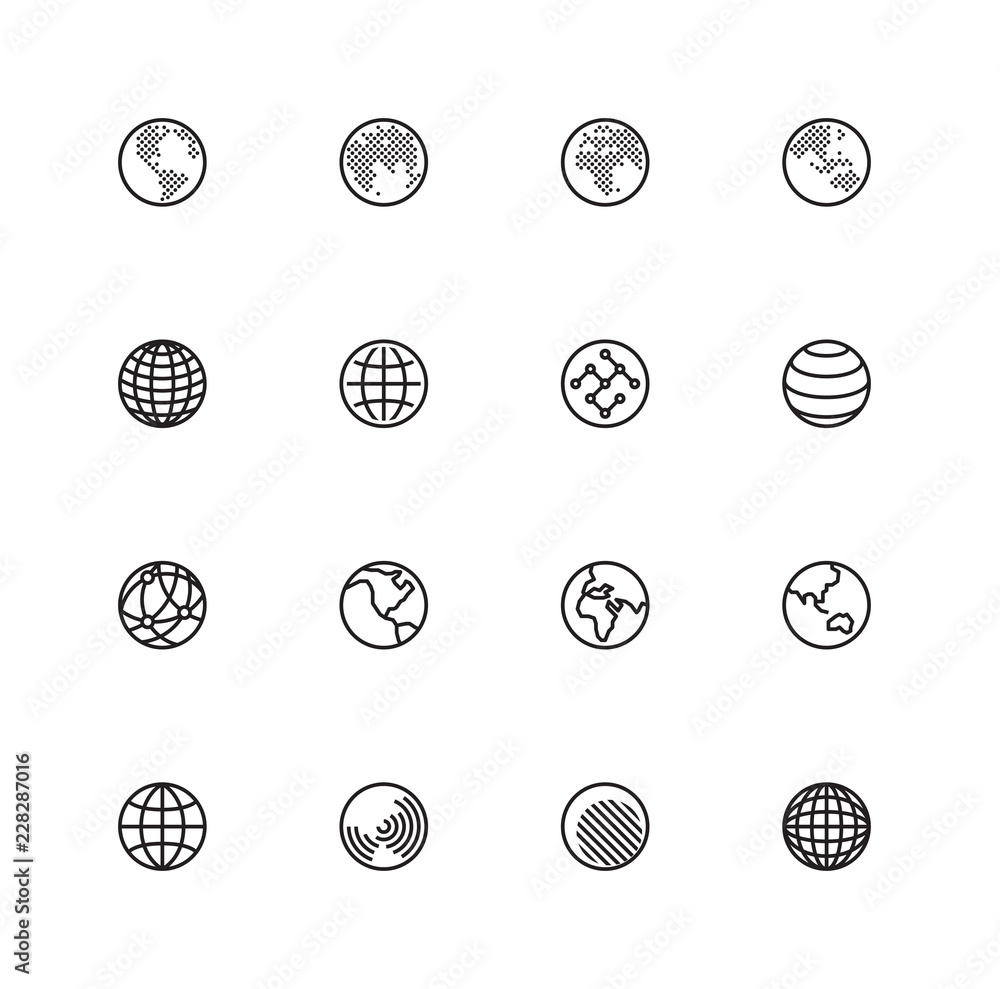 Globe, World, Earth, Circle, Vector and Illustration Globe, World, Earth, Circle, Vector and Illustration