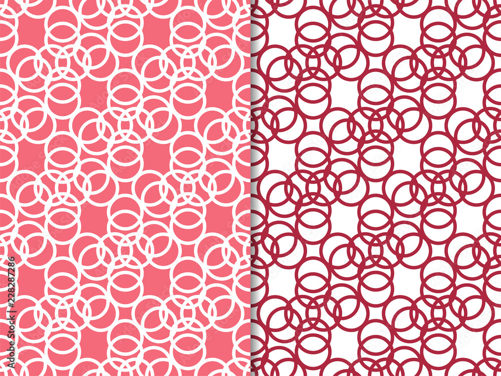 Seamless geometric abstract pattern with circles and rings Seamless geometric abstract pattern with circles and rings