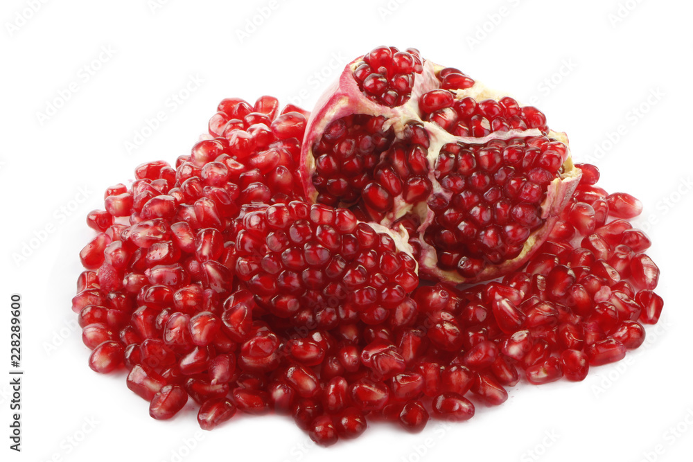 heap of berries of pomegranate isolated heap of berries of pomegranate isolated