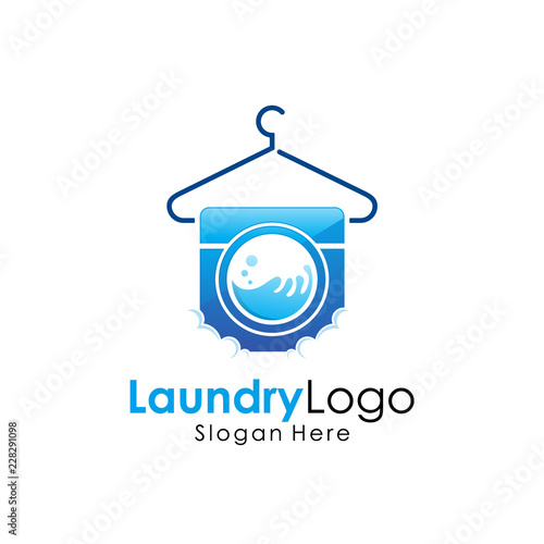 Clean Laundry logo design concept