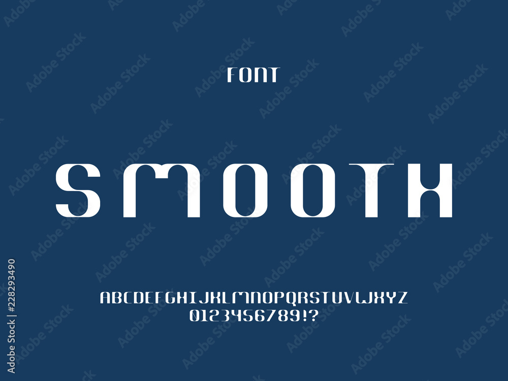 6403924 Smooth font. Vector alphabet
