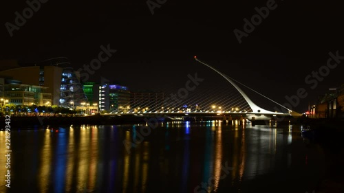 Dublin Quays in the south bank of the River Liffey in Dublin, Ireland