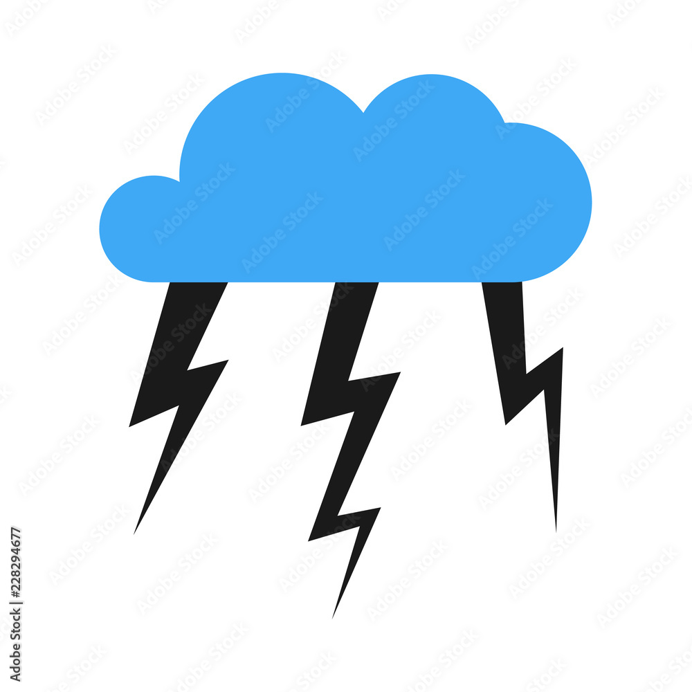 A cloud with a thunderstorm A cloud with a thunderstorm