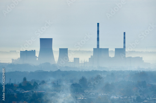 Smog - Air pollution in industrial areas photo