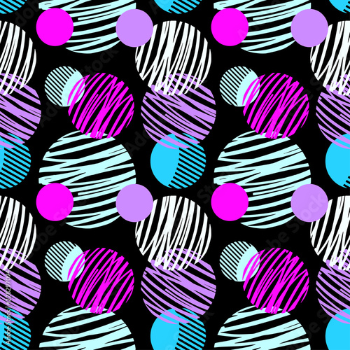 Abstract geometric seamless circles pattern