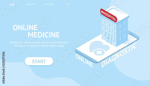  banner concept for online diagnostic.
