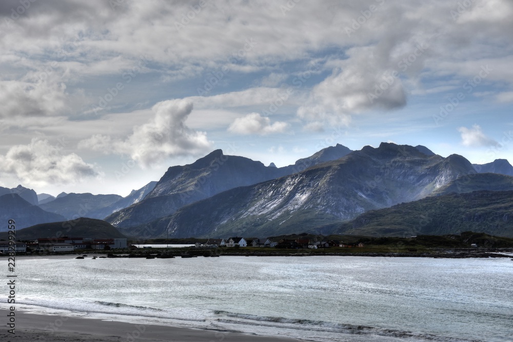 Norwegen, Flakstad, Flakstadöy, Flakstadøy, Ramberg, Lofoten, Nordland ...