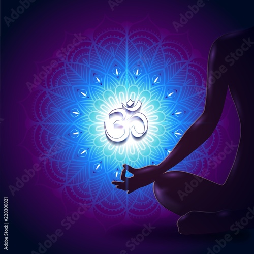 Yoga Mudra Mandala Blue