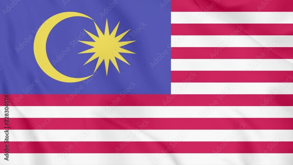 4K Ultra High Definition Video of realistic wavy Malaysia flag with seamless loops with waving background 4K Ultra High Definition Video of realistic wavy Malaysia flag with seamless loops with waving background