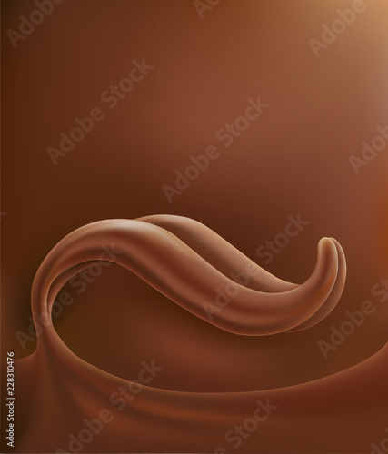 chocolate splash tongue background with place for text