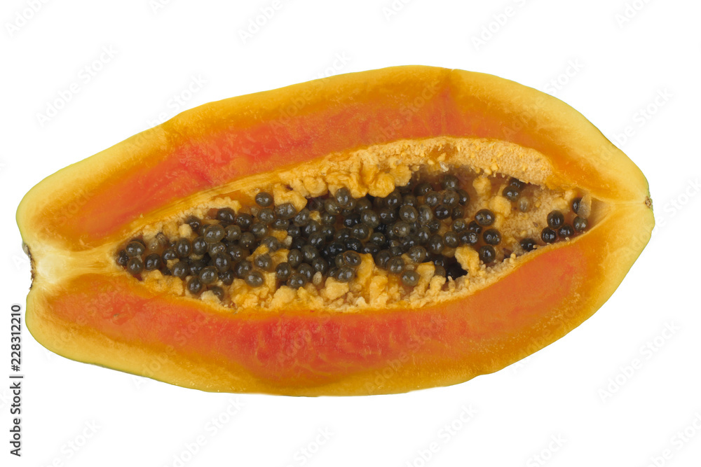 pawpaw isolated on white background pawpaw isolated on white background