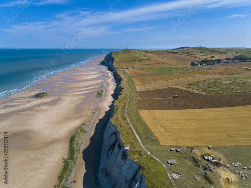 France, Hauts de France, Pas de Calais, aerial pic. Blanc-Nez Cape photo