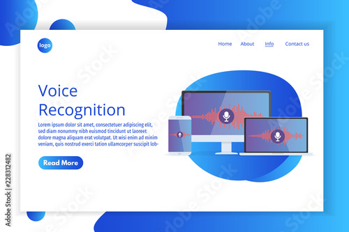 Voice messages, Voice recognition isometric concept. Can use for web banner, landing page template, infographics.