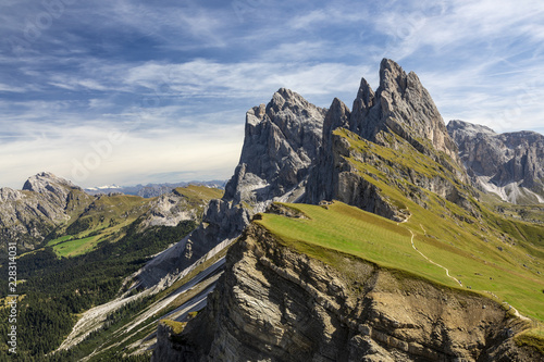 Die Geislerspitzen in den Dolomiten, Italien
