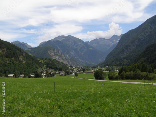 Brusson mountains in Aosta Valley photo