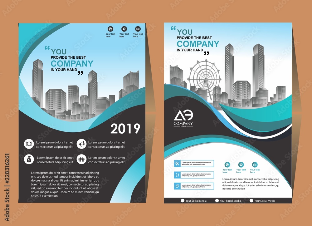 Corporate flyer, layout template. with elements and placeholder for picture. Corporate flyer, layout template. with elements and placeholder for picture.