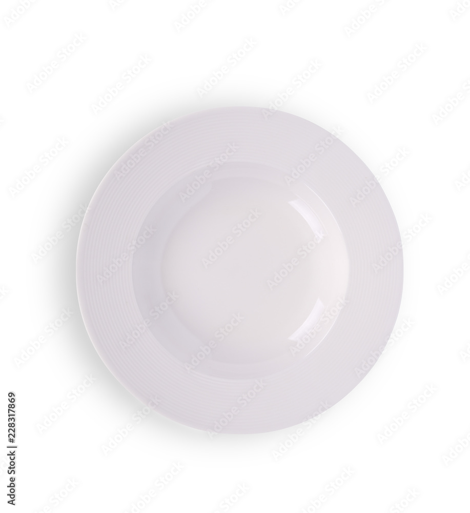 White empty plate isolated on white background. White empty plate isolated on white background.