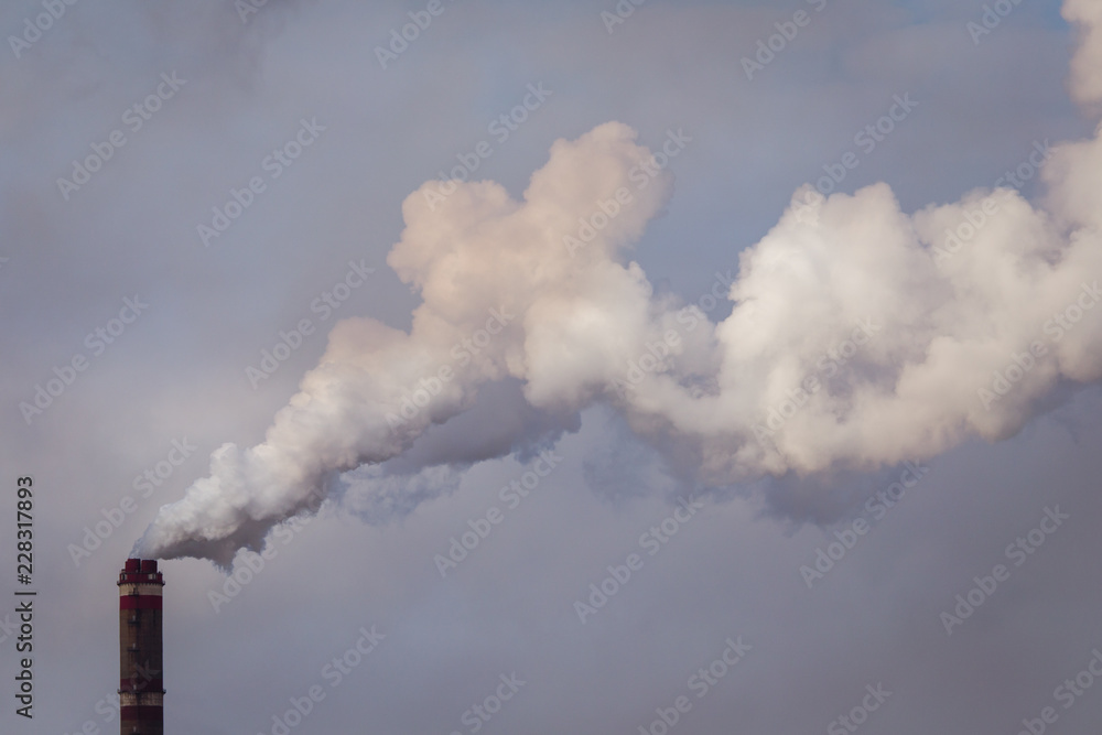 Smoke from the pipes of the factory Smoke from the pipes of the factory