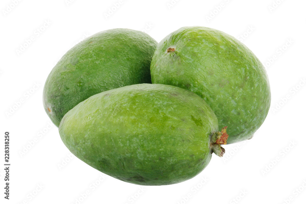 heap of feijoa isolated on white background heap of feijoa isolated on white background